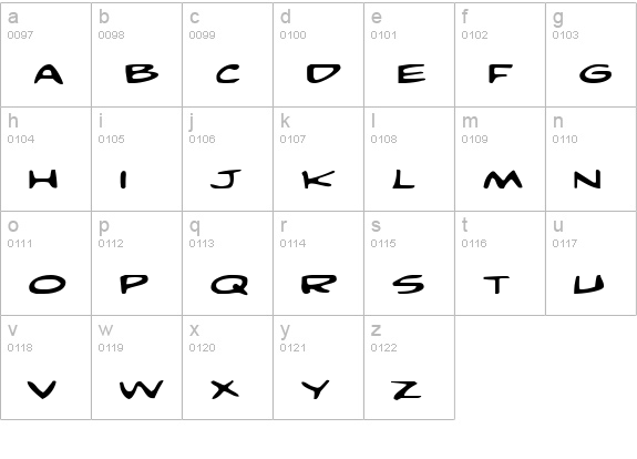 Comic Book Commando Exp lowercase a-z preview