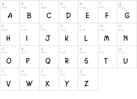 ComicBook lowercase a-z preview