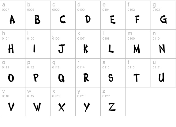 ComicsTwo lowercase a-z preview