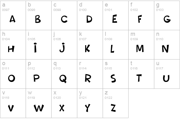 Comictastic
 lowercase a-z preview