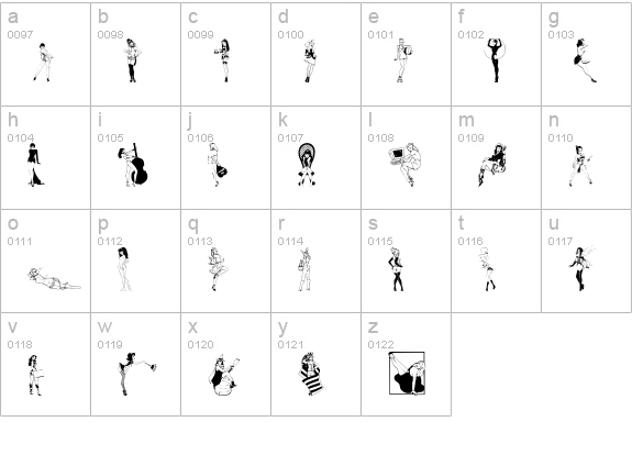Comix Cuties lowercase a-z preview