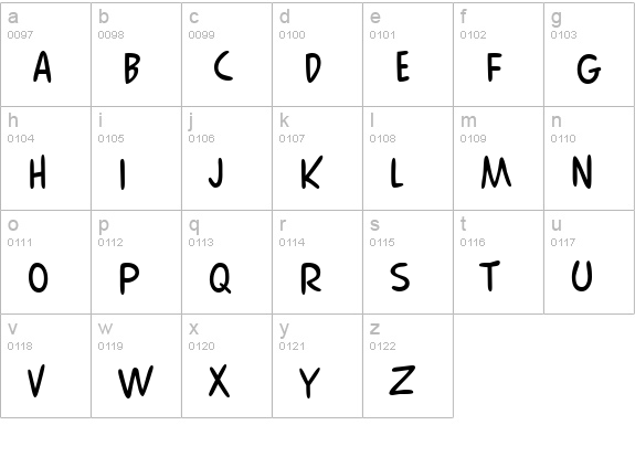 Comix Regular lowercase a-z preview