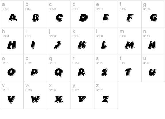 ComixHighlight Regular lowercase a-z preview
