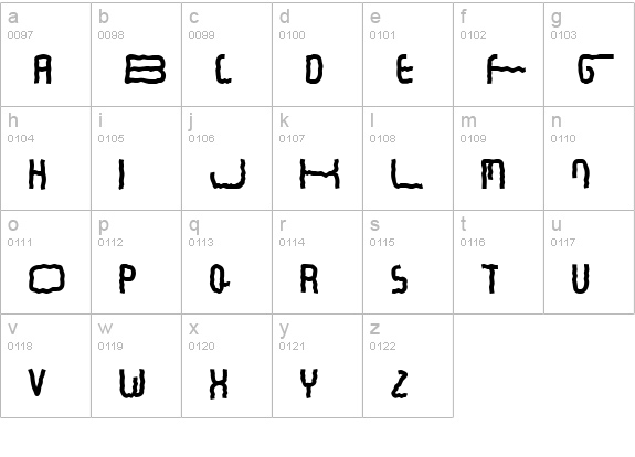 Commerciality lowercase a-z preview