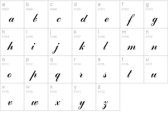 CommercialScrDEE lowercase a-z preview