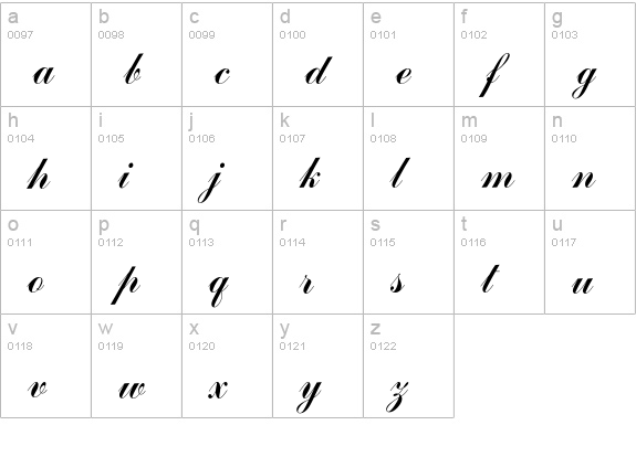 CommercialScriptEF lowercase a-z preview