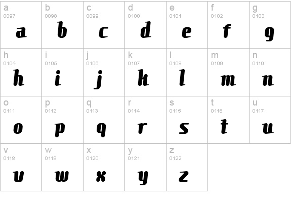Comonsexbold lowercase a-z preview