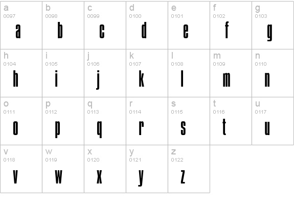 Compacta Light lowercase a-z preview
