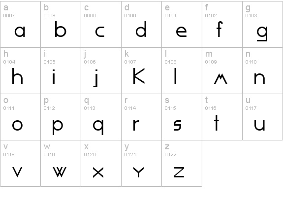 Competent lowercase a-z preview