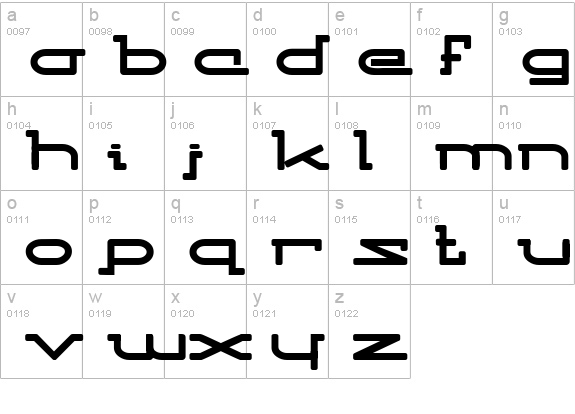 Competitor lowercase a-z preview