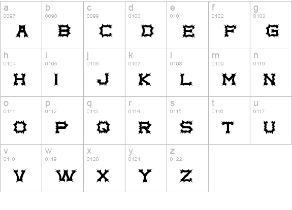 Complex bruja lowercase a-z preview