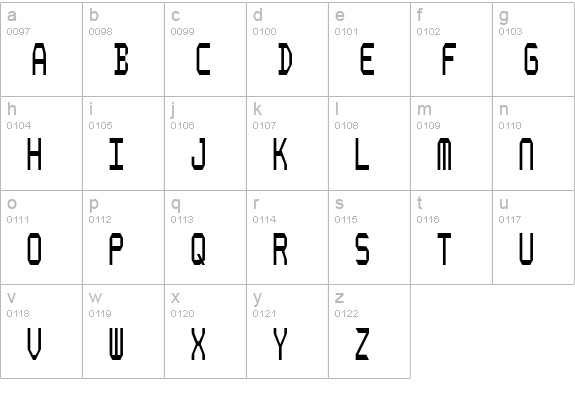 Composite lowercase a-z preview