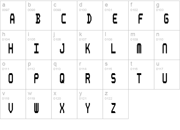 Composite Bold lowercase a-z preview