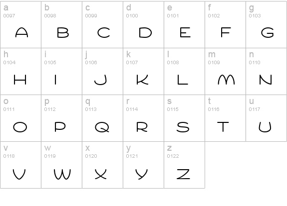 Compur-Light lowercase a-z preview
