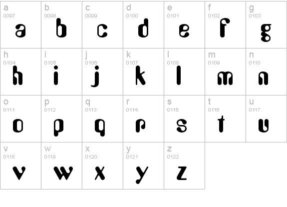 Computadora lowercase a-z preview