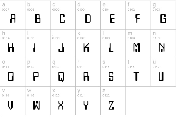 Computer lowercase a-z preview