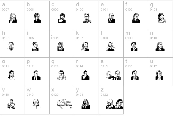 Conan lowercase a-z preview