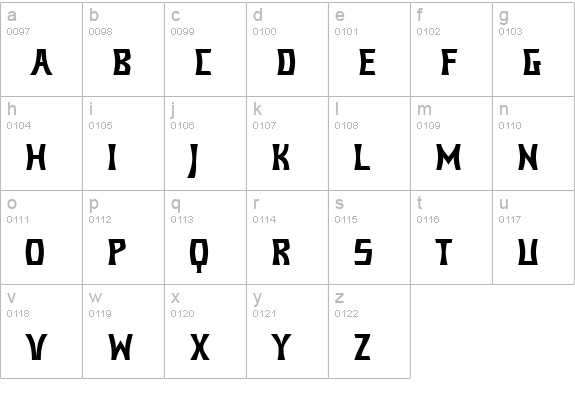 ConcavexCaps lowercase a-z preview