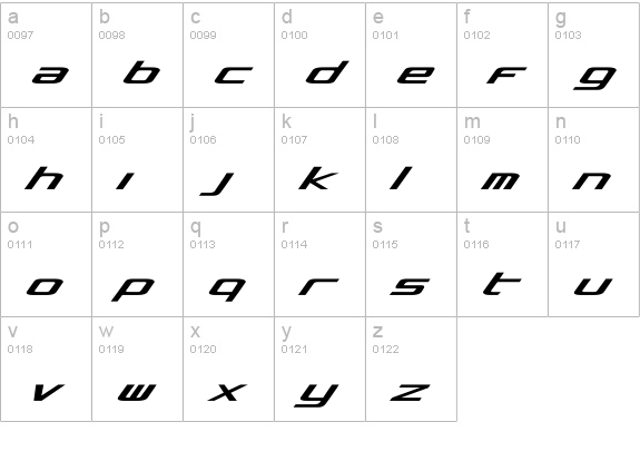 Concielian lowercase a-z preview