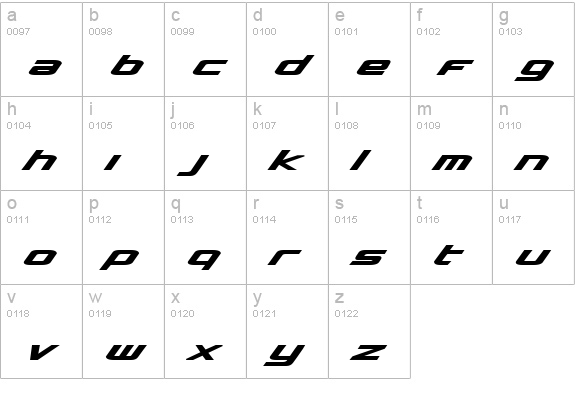 Concielian Bold lowercase a-z preview