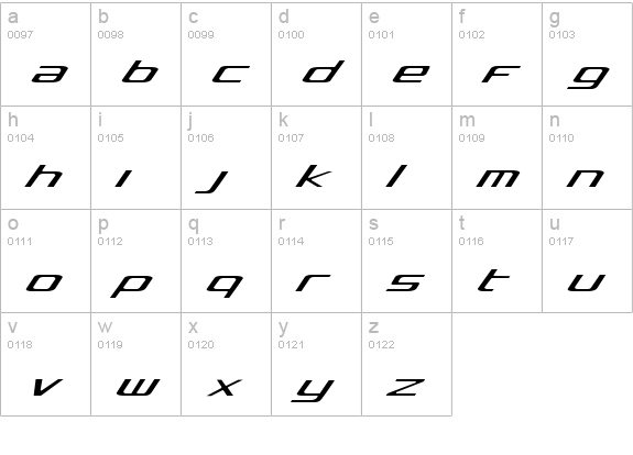 Concielian Light lowercase a-z preview