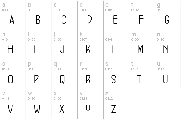 ConcursoModerne BTN Lt lowercase a-z preview