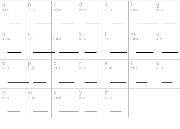 Condition-Pulse lowercase a-z preview