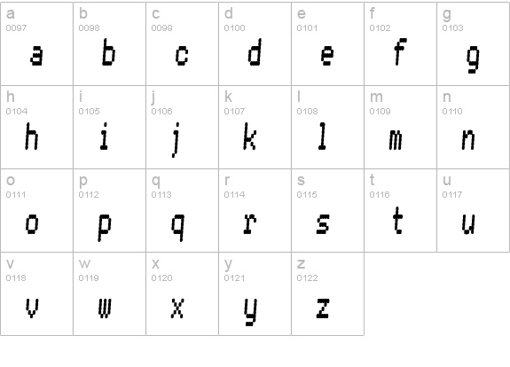 Conman fat lowercase a-z preview