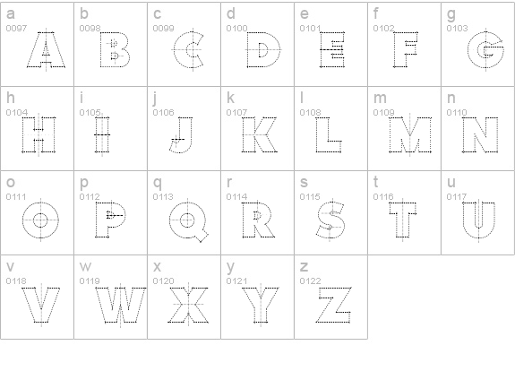 Constructivo Demo lowercase a-z preview