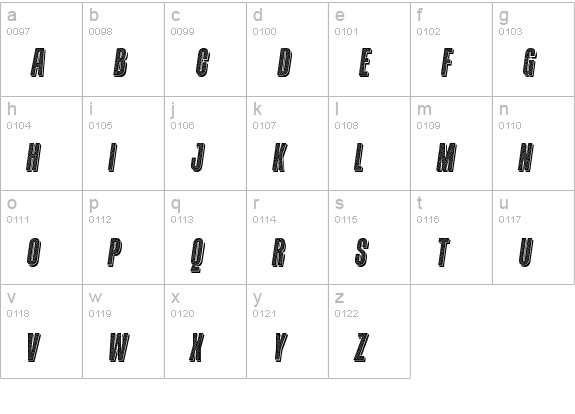 Containment Full lowercase a-z preview