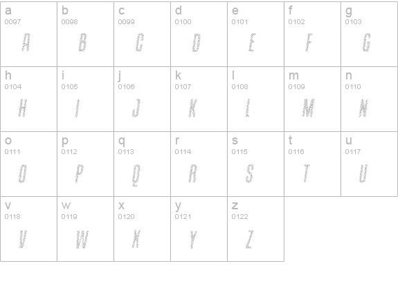 Containment Sparkle lowercase a-z preview