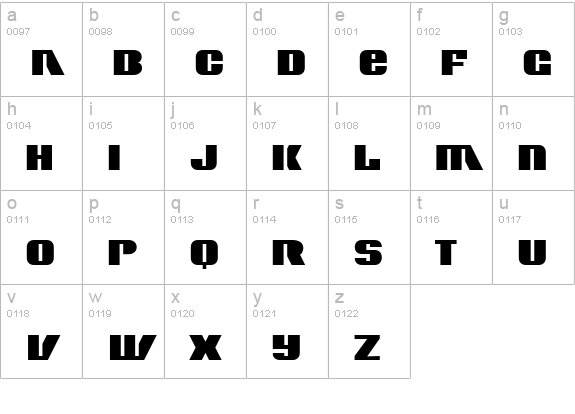 Contour Generator lowercase a-z preview
