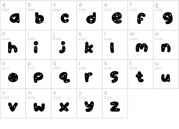 Cookies lowercase a-z preview