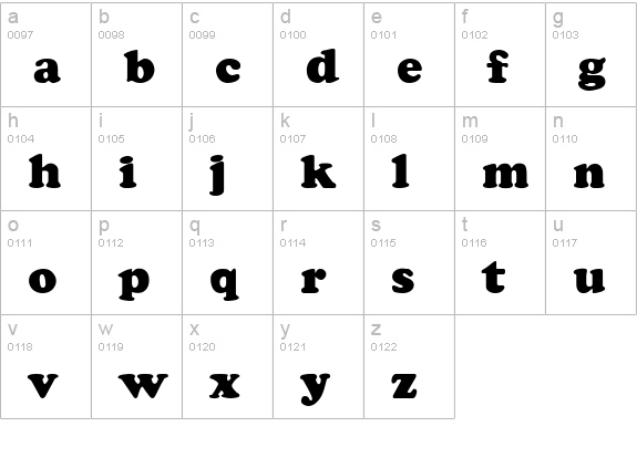 Coolsville Regular lowercase a-z preview