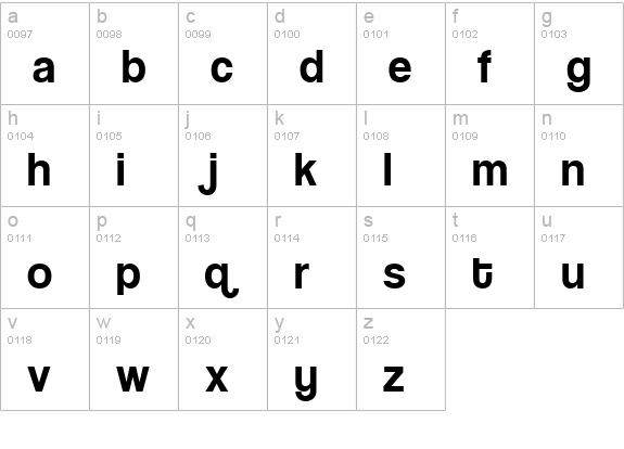 Coolvetica lowercase a-z preview
