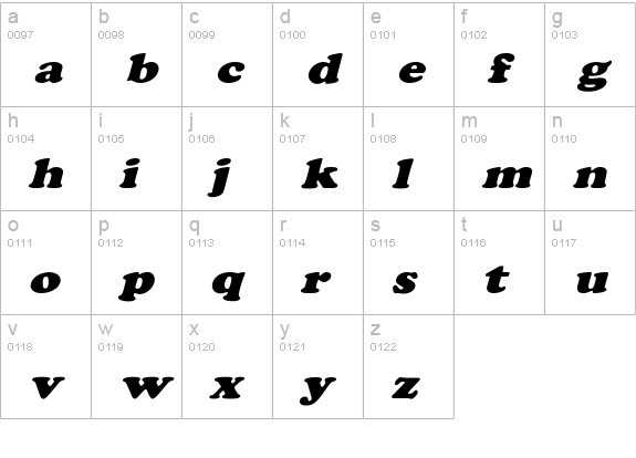 CooperExtObl-Heavy lowercase a-z preview