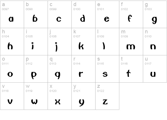 Copacabana lowercase a-z preview
