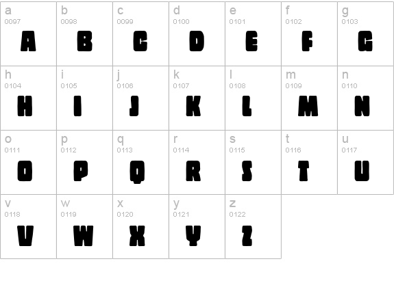 Copal Std Solid lowercase a-z preview