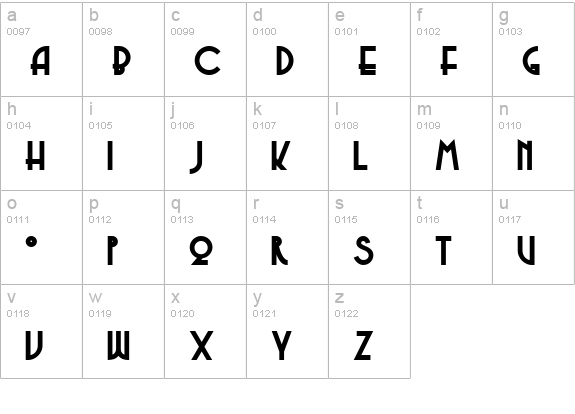 Copasetic NF Bold lowercase a-z preview
