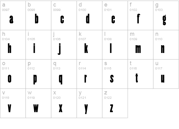 CopperCanyonWBW DemiBold lowercase a-z preview