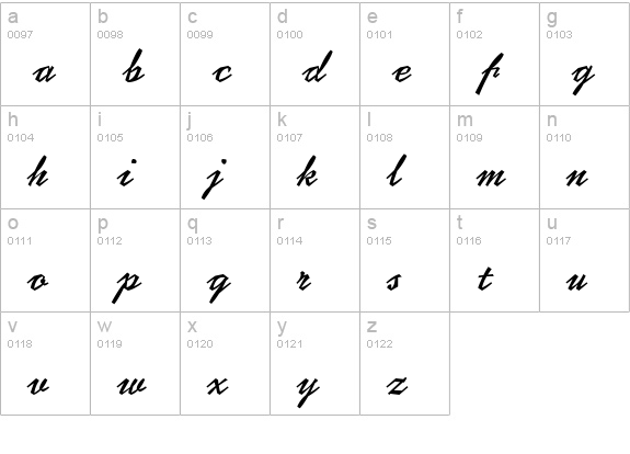 CoptekPlain lowercase a-z preview