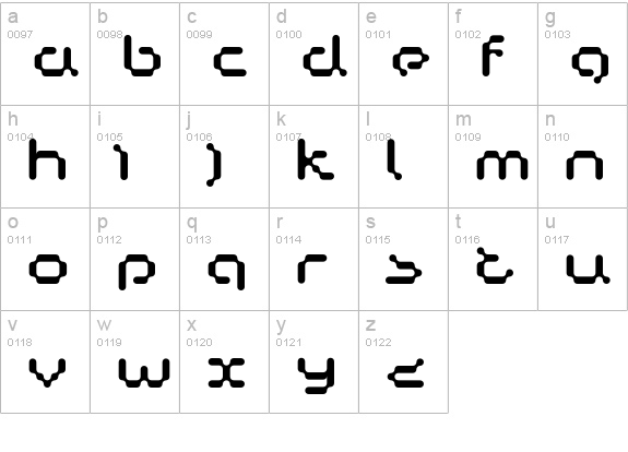Copycat lowercase a-z preview