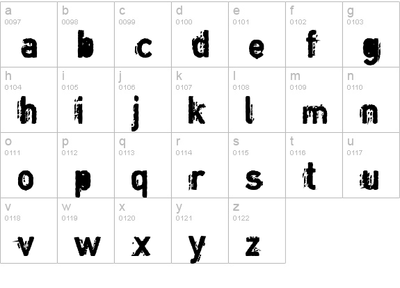 Copystruct Bold lowercase a-z preview