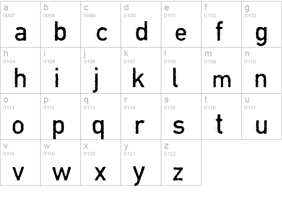 Copystruct Normal lowercase a-z preview