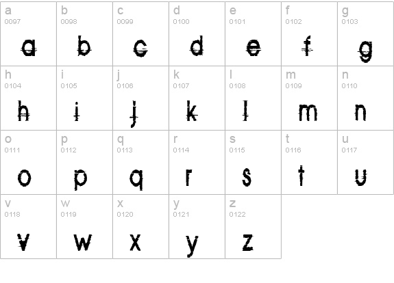 Corazon lowercase a-z preview
