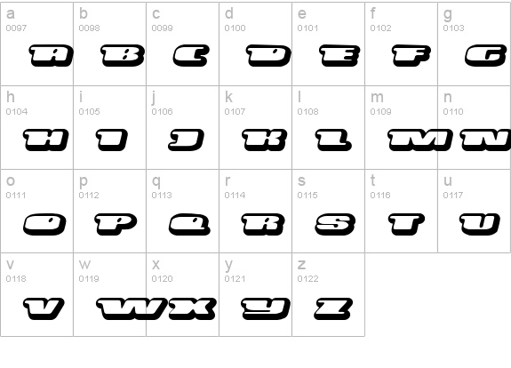 Cord Grob lowercase a-z preview