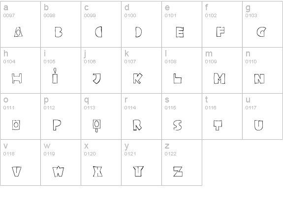 Coriander lowercase a-z preview