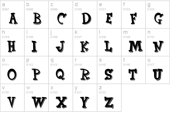 CornFed lowercase a-z preview