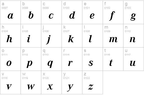 Corporate A Expert Bold Italic OsF lowercase a-z preview