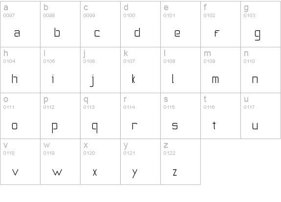 Corporate Gothic NBP Regular lowercase a-z preview